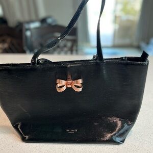 Ted Baker Larah Looped Bow Shopper Black Tote Bag